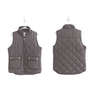 Thread & Supply Quilted Puffer Neural Zip Up Vest Women's Size M
